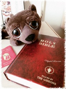 Así se quedó nuestro Ossy cuando se encontró con la Biblia en la mesilla del motel.